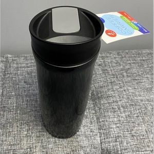 Eco One Black Coffee Cup Double Wall Insulated Stainless Steel Travel Mug